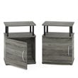 Furinno JAYA Engineered Wood End Table in French Oak Gray/Black (Set of 2)