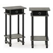 Furinno TURN-N-TUBE Engineered Wood End Table with Bin in Oak Gray (Set of 2)