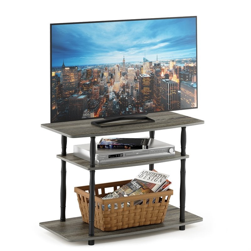 Furinno TURN-N-TUBE No Tools Wood 3-Tier TV Stand for TV up to 32