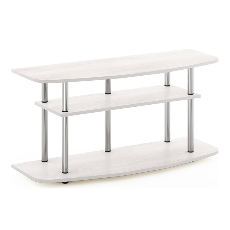 Furinno Frans Turn-N-Tube Wood 3-Tier TV Stand for TV up to 50