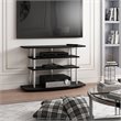 Furinno Frans Turn-N-Tube Wood 4-Tier TV Stand for TV up to 50
