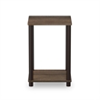 Furinno TURN-N-TUBE Engineered Wood End Table in Walnut/Brown (Set of 2)