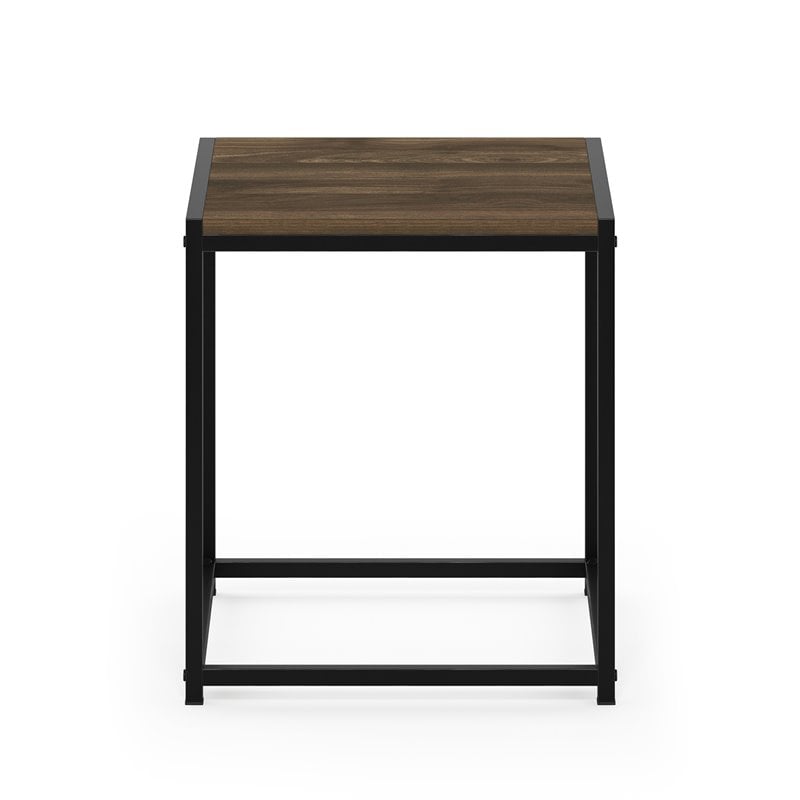 Furinno CAMNUS Contemporary Engineered Wood Living End Table in Columbia Walnut