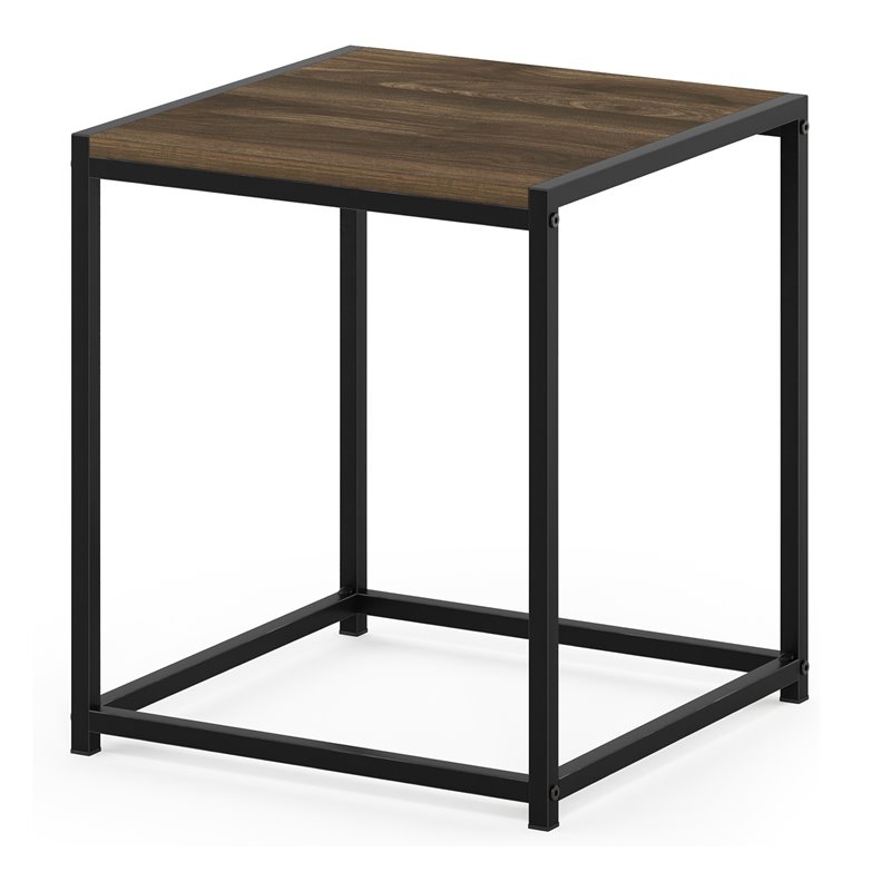 Furinno CAMNUS Contemporary Engineered Wood Living End Table in Columbia Walnut
