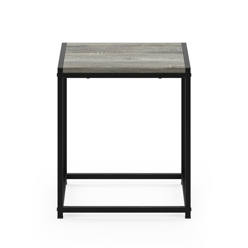 Furinno CAMNUS Contemporary Engineered Wood Living End Table in French Oak Gray