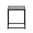 Furinno CAMNUS Contemporary Engineered Wood Living End Table in French Oak Gray