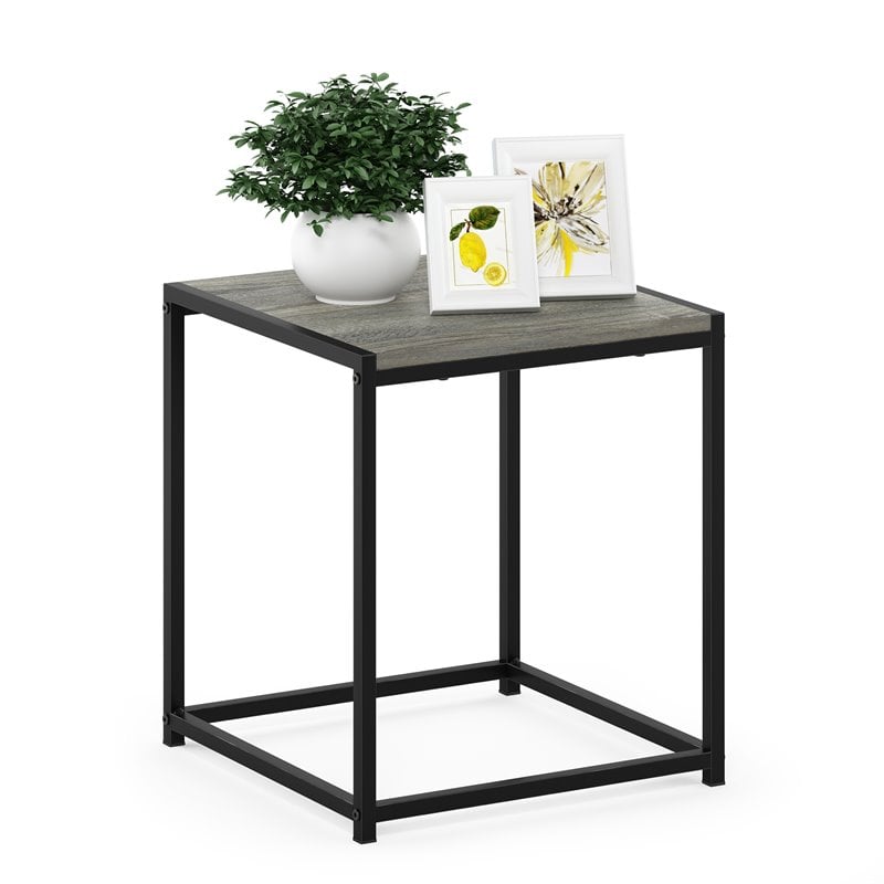 Furinno CAMNUS Contemporary Engineered Wood Living End Table in French Oak Gray