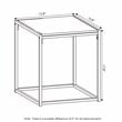 Furinno CAMNUS Contemporary Engineered Wood Living End Table in French Oak Gray
