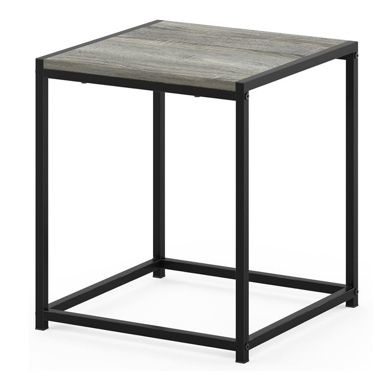 Furinno CAMNUS Contemporary Engineered Wood Living End Table in French Oak Gray
