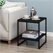 Furinno CAMNUS Engineered Wood Living 2-Tier End Table in Americano Black
