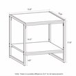 Furinno CAMNUS Engineered Wood Living 2-Tier End Table in Americano Black
