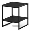 Furinno CAMNUS Engineered Wood Living 2-Tier End Table in Americano Black