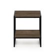 Furinno CAMNUS Engineered Wood Living 2-Tier End Table in Columbia Walnut