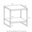 Furinno CAMNUS Engineered Wood Living 2-Tier End Table in Columbia Walnut