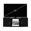 Furinno Montale Wood TV Stand with Doors for TV up to 65