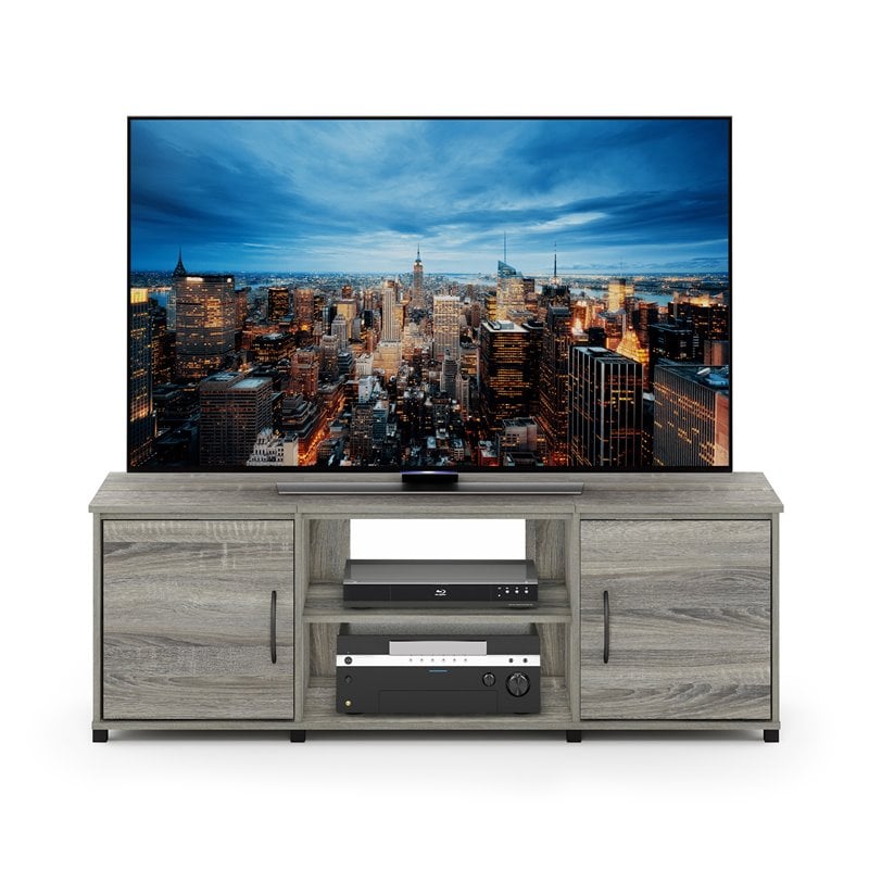 Furinno Montale Wood TV Stand with Doors for TV up to 65