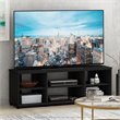 Furinno Montale Wood TV Stand with Shelves for TV up to 65
