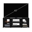 Furinno Montale Wood TV Stand with Shelves for TV up to 65