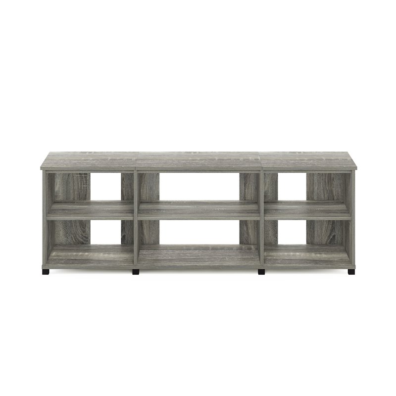 Furinno Montale Wood TV Stand with Shelves for TV up to 65