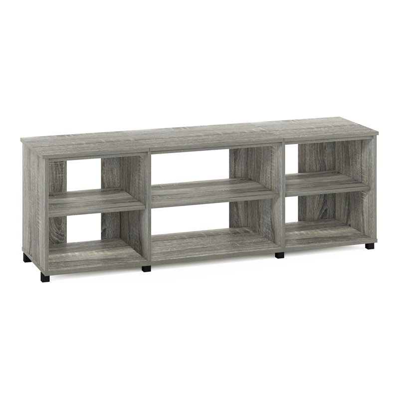 Furinno Montale Wood TV Stand with Shelves for TV up to 65