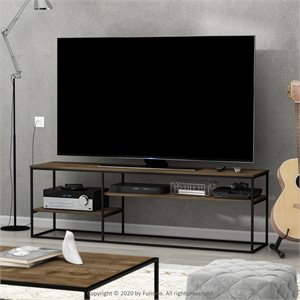 Furinno MORETTI Engineered Wood TV Stand for TV up to 78&quot in Columbia Walnut