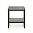 Furinno CAMNUS Engineered Wood Living 2-Tier End Table in French Oak Gray