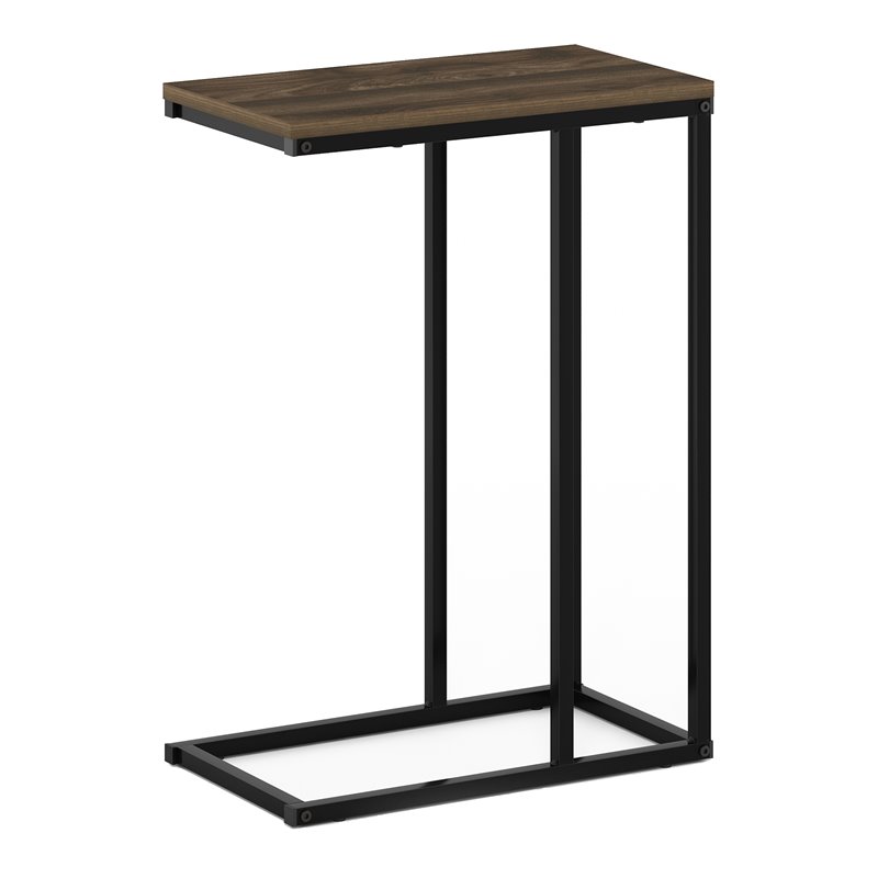 Furinno CAMNUS Engineered Wood Living Sofa Side Table in Columbia Walnut