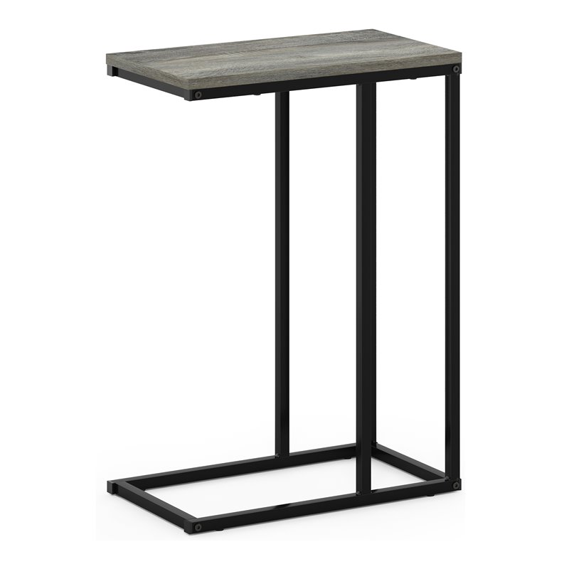 Furinno CAMNUS Engineered Wood Living Sofa Side Table in French Oak Gray