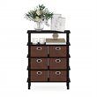 Furinno Frans Turn-N-Tube Engineered Wood Console Table in Black Oak/Brown