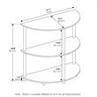Furinno Frans Turn-N-Tube Engineered Wood Half Round Console Table in White Oak