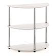 Furinno Frans Turn-N-Tube Engineered Wood Half Round Console Table in White Oak