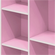 Furinno LUDER Engineered Wood 7-Cube Reversible Open Shelf in White/Pink