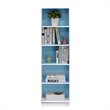 Furinno LUDER Engineered Wood 5-Tier Reversible Open Shelf Bookcase in Blue