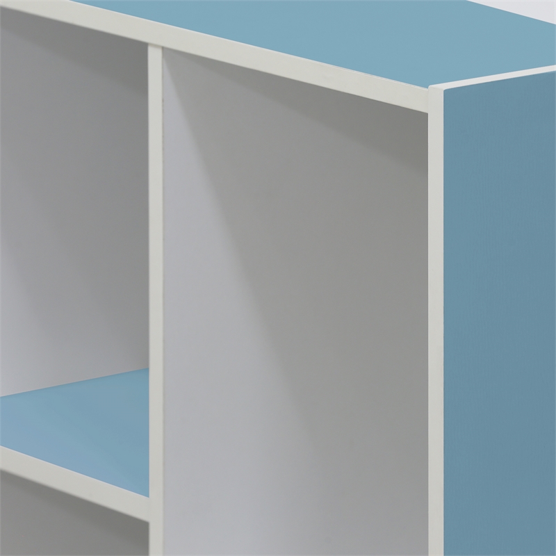 Furinno LUDER Engineered Wood 5-Tier Reversible Open Shelf Bookcase in Blue
