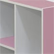 Furinno LUDER Engineered Wood 5-Tier Reversible Open Shelf Bookcase in Pink