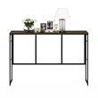 Furinno Riau No Tool Wood & Metal Frame Console Table in Rustic Oak/Black