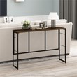 Furinno Riau No Tool Wood & Metal Frame Console Table in Rustic Oak/Black