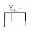 Furinno Riau No Tool Wood & Metal Frame Console Table in Sonoma Oak/Black