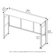Furinno Riau No Tool Wood & Metal Frame Console Table in Sonoma Oak/Black