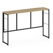 Furinno Riau No Tool Wood & Metal Frame Console Table in Sonoma Oak/Black
