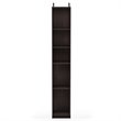 Furinno INDO Contemporary Engineered Wood Slim Open Bath Cabinet in Espresso