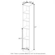 Furinno INDO Contemporary Engineered Wood Slim Open Bath Cabinet in Espresso