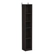 Furinno INDO Contemporary Engineered Wood Slim Open Bath Cabinet in Espresso