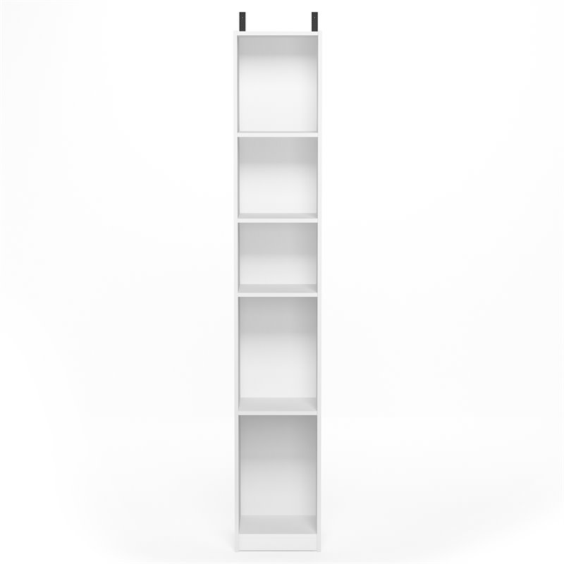 Furinno INDO Contemporary Engineered Wood Slim Open Bath Cabinet in White