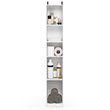Furinno INDO Contemporary Engineered Wood Slim Open Bath Cabinet in White