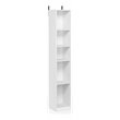Furinno INDO Contemporary Engineered Wood Slim Open Bath Cabinet in White