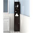 Furinno INDO Contemporary Engineered Wood Slim Door Bath Cabinet in Espresso