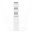 Furinno INDO Contemporary Engineered Wood Slim Door Bath Cabinet in White