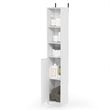 Furinno INDO Contemporary Engineered Wood Slim Door Bath Cabinet in White