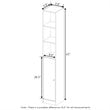 Furinno INDO Contemporary Engineered Wood Slim Door Bath Cabinet in White